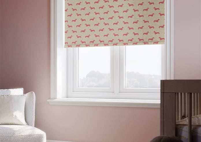 Emily Bond Peggy, Raspberry - Twist&Fit Roller Blind - Image 5